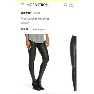 Spandex faux leather leggings